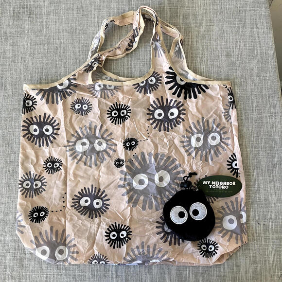 Handbags - Spirited Away Ghibli Studio Foldable Shopping Bag with Charm Purse NWT